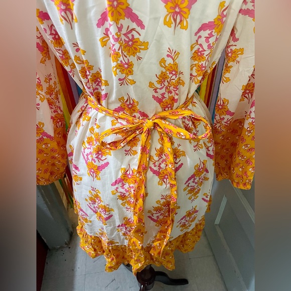 🌺 NWOT J. CREW 🌺 Floral & Paisley Patterned Cotton Tied Waist Sun Dress 🌺 - Picture 7 of 8